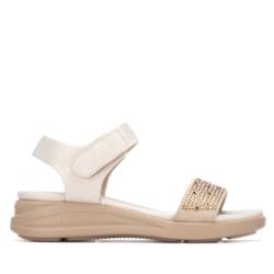 SANDALIAS XTI BEIGE CON BRILLANTES