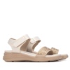 Sandalias niña Xti color beige con brillantes sandalias con un poco de cuña de la marca Xti Urban Brand para combinar con cualquier look con certificado vegano muy cómodas y con cierre de tira adherente y tecnologia comfort tech y memory foam pro - Ítem1