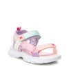 Sandalias niña Xti color nude y multicolor ligeras flexibles con cierre de doble tira adherente para un ajuste perfecto sandalias Xti californianas para mojar en playa o piscina con tecnologia comfort tech y memory foam pro y certificado vegano - Ítem1