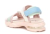 Sandalias niña Xti the urban brand textil de color beig rosa y aguamarina muy ligeras con cierre de doble velcro para un perfecto ajuste comfort tech con memory foam pro vegan aproved - Ítem1