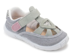 SANDALIAS ZAPY GRIS CORAZON GLITTER