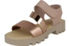 Sandalias niña de la marca Andanines color maresella nude con tira efecto espejo con cierre de tira adherente muy cómodas y con un poco de plataforma sandalias Andanines fabricadas en piel trending este verano y made in Spain - Ítem1