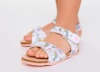 Sandalias niña de la marca Conguitos Tecnobaby barefoot en color blanc0 con estampado de unicornios suela fina bio y goma antideslizante sin drop muy cómodas y flexibles calzado respetuoso de Conguitos con cierre de doble tira adherente - Ítem3