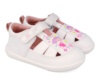 Sandalias niña de lona Garvalin barefoot color blanco con estampado de hadas y corazones zapatillas casual de lona de calzado respetuoso de Garvalin con cierre de tira adherente cangrejeras Garvalin muy comodas y flexibles ideales este verano - Ítem3