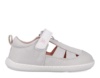 Sandalias niña de lona Garvalin barefoot color blanco pique metalizado zapatillas casual de lona de calzado respetuoso de Garvalin con cierre de tira adherente cangrejeras Garvalin soft and fun muy comodas y flexibles ideales este verano - Ítem4