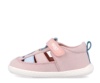 Sandalias niña de lona Garvalin barefoot color rosa con estampado de la franquicia Bluey zapatillas casual de lona de calzado respetuoso de Garvalin con cierre de tira adherente cangrejeras Garvalin muy comodas y flexibles - Ítem1