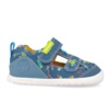 Sandalias niño Biomecanics barefoot color azul indigo pique sandalias de loneta con estampado de coches little driver cangrejeras Biomecanics cierre de tira adherente calzado respetuoso muy comodo y flexible con puntera reforzada plantilla extraible - Ítem1