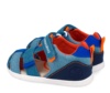 Sandalias niño Biomecanics barefoot color azul jeans y naranja pique sandalias de loneta urban style cangrejeras Biomecanics con cierre de tira adherente calzado respetuoso muy comodo y flexible con puntera reforzada avaladas por IBV - Ítem1