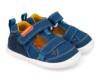 Sandalias niño Biomecanics barefoot color azul petrol y amarillo pique sandalias de loneta abierta cangrejeras Biomecanics con cierre de tira adherente calzado respetuoso muy comodo y flexible con puntera reforzada y plantilla extraible - Ítem2