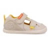 Sandalias niño Biomecanics barefoot color beige y amarillo pique sandalias de loneta abierta unisex cangrejeras Biomecanics con cierre de tira adherente calzado respetuoso muy comodo y flexible con puntera reforzada y plantilla extraible - Ítem1