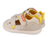 Sandalias niño Biomecanics barefoot color beige y amarillo pique sandalias de loneta abierta unisex cangrejeras Biomecanics con cierre de tira adherente calzado respetuoso muy comodo y flexible con puntera reforzada y plantilla extraible - Ítem4