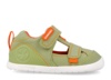 Sandalias niño Biomecanics barefoot color verde y naranja pique sandalias de loneta abierta cangrejeras Biomecanics con cierre de tira adherente calzado respetuoso muy comodo y flexible con puntera reforzada y plantilla extraible - Ítem3