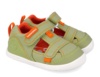 Sandalias niño Biomecanics barefoot color verde y naranja pique sandalias de loneta abierta cangrejeras Biomecanics con cierre de tira adherente calzado respetuoso muy comodo y flexible con puntera reforzada y plantilla extraible - Ítem2
