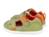 Sandalias niño Biomecanics barefoot color verde y naranja pique sandalias de loneta abierta cangrejeras Biomecanics con cierre de tira adherente calzado respetuoso muy comodo y flexible con puntera reforzada y plantilla extraible - Ítem1
