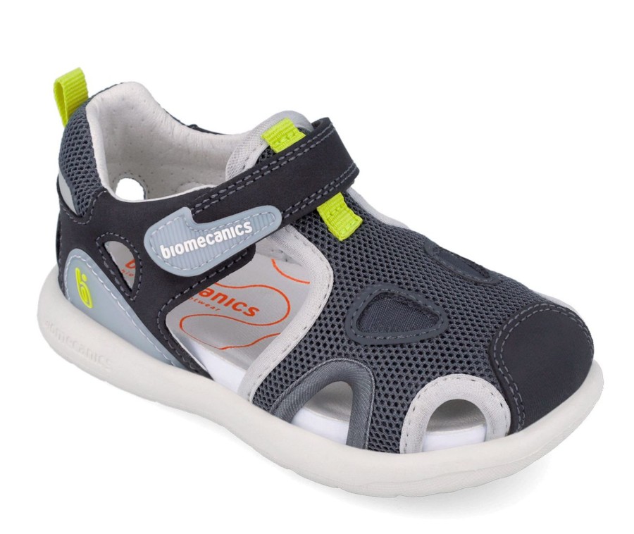 SANDALIAS BIOMECANICS GRIS VERDE REJILLA