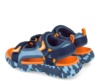 Sandalias niño Garvalin color azul naranja y camuflaje muy ligeras flexibles con cierre de doble tira adherente para un ajuste perfecto sandalias Garvalin tipo californianas para mojar en playa o piscina ideales este verano - Ítem3