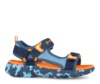 Sandalias niño Garvalin color azul naranja y camuflaje muy ligeras flexibles con cierre de doble tira adherente para un ajuste perfecto sandalias Garvalin tipo californianas para mojar en playa o piscina ideales este verano - Ítem4