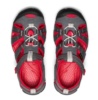 Sandalias niño Keen Seacamp Il CNX youth magnet red carpet color gris y rojo cangrejeras de la marca Keen para trekking playa o piscina mojables y lavables muy cómodas con cierre de tira adherente y elasticos muy trending y top - Ítem1