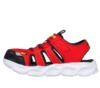 Sandalias niño Skechers HydroFlare Saurus motor machine numero 92 con luces en la suela y en los focos que se activan al caminar cangrejeras de la marca Skechers rojo y negro muy ligeras con cierre de tira adherente y elasticos super divertidas - Ítem3