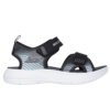 Sandalias niño Skechers modelo Microspec Splash color negro azul y plata sandalias de la marca Skechers con cierre de doble tira adherente muy comodas y muy ligeras para playa piscina o diario con sistema easy on off y lavables en lavadora - Ítem2