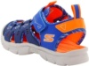 Sandalias niño Skechers modelo Relix Dual Tide color azul y naranja cangrejeras de la marca Skechers con cierre de tira adherente y elasticos muy comodas y muy ligeras con sistema easy on off lavables en lavadora y designed in Los Angeles - Ítem1