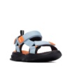 Sandalias niño Xti color azul jeans y naranja ligeras flexibles con cierre de triple tira adherente para un ajuste perfecto Sandalias Xti californianas para mojar en playa o piscina con tecnologia comfort tech y memory foam pro y certificado vegano - Ítem3