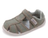 Sandalias niño barefoot Zapy modelo Sabina color verde musgo calzado respetuoso vegano Zapiflex cangrejeras de lona con cierre de tira adherente made in Spain muy comodas - Ítem3
