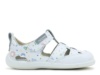 Sandalias niño barefoot de la marca Zapy modelo Espino color blanc0 y estampado universo cangrejeras Zapyflex de piel calzado respetuoso fabricado en España con cierre de tira adherente y puntera reforzada muy comodas y flexibles - Ítem2