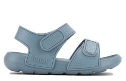 Sandalias niño de la marca Igor modelo Bios colorazul oceano sandalias californiana Igor con cierre de doble velcro made in Spain muy comodas