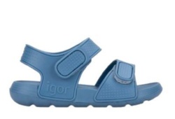 Sandalias niño de la marca Igor modelo Bios color azul sandalias californiana Igor con cierre de doble tira adherente made in Spain muy comodas para playa y piscina