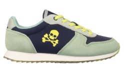 Sneakers Scalpers Skull Insignia lime kids zapatillas Scalpers textil verde lima con cordones