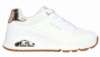 Sneakers niña Skechers Shimmer Away Los Angeles Street color blanc0 y oro rosa air cooled y memory foam zapatillas Skechers muy comodas y trending con cierre de cordones - Ítem1