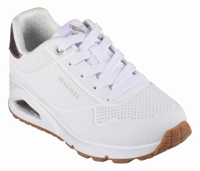 Sneakers Skechers Shimmer Away Los Angeles Street color blanco y