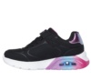 Sneakers niña Skechers Vivid Metallic Los Angeles Street color negro y multicolor air cooled y memory foam zapatillas Skechers muy comodas con cierre de tira adherente y elasticos y lavables en lavadora - Ítem4