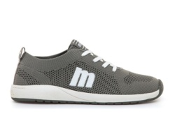 Zapatillas niño Mustang free barefoot color Knit grey gris con cierre de cordones calzado respetuoso textil rejilla para juniors y con plantilla de trasición para los que no estan acostumbrados al calzado barefoot muy comodas y frescas