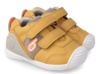 Zapatillas Biomecanics yema sneakers amarillo de piel con cierre de velcro para gateo y primeros pasos - Ítem1