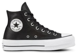 Zapatillas Converse de piel negra con plataforma bota chuck taylor all star originales negro