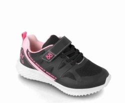 Zapatillas Garvalin negro y rosa deportivas Garvalin muy ligeras y comodas con velcro y elasticos