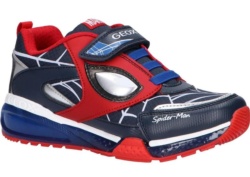 Zapatillas Marvel Avengers Spider-Man de Geox sneakers con luces color azul y rojo con velcro y elasticos