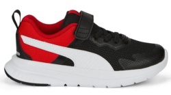 Zapatillas Puma Evole Run deportivas negro blanco y rojo flexible cierre de velcro