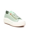 Zapatillas con plataforma Xti color verde Aqua, sneakers de lona Xti con cierre de cordones muy comodas e ideales para combinar con cualquier look - Ítem2