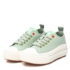 Zapatillas con plataforma Xti color verde Aqua, sneakers de lona Xti con cierre de cordones muy comodas e ideales para combinar con cualquier look - Ítem3