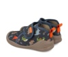 Zapatillas de Casa niño de Biomecanics color azul marino con estampado de dinosaurios pantuflas Biomecanics bioevolution de gabardina muy comodas con plantilla extraible y cierre de tira adherente avaladas por el IBV gama biohome de Biomecanics - Ítem1