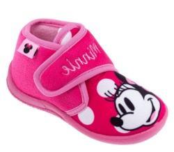 Zapatillas de casa Chicco Loreto rosa Minnie Mouse de la franquicia de Disney Mickey and friends con cierre de velcro pantuflas Chicco muy calentitas - Ítem