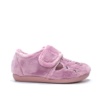 Zapatillas de casa Zapy Brucher color vino twin con niña y corazon peace and love pantuflas Zapy cerradas por detras y cierre de tira adherente para un perfecto ajuste muy comodas y calentitas para este invierno y fabricadas en España por Zapy - Ítem3