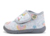 Zapatillas de casa Zapy gris twin con unicornio y arco iris plantilla de corcho reciclado con velcro pantuflas muy calentitas - Ítem1