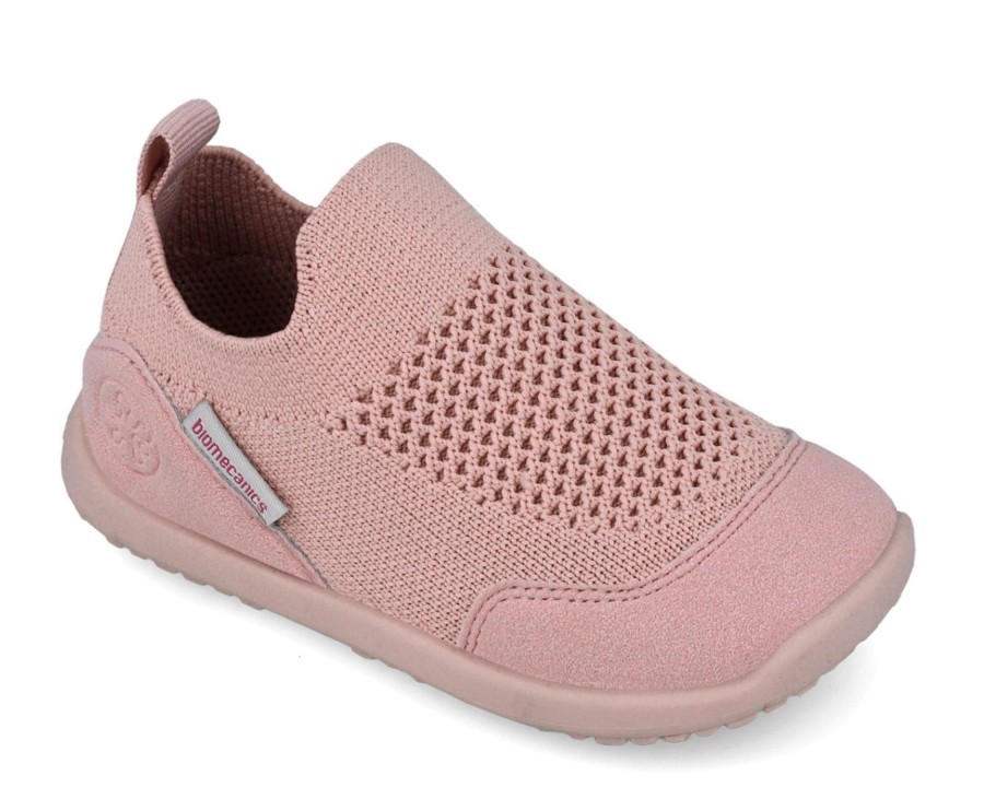 Zapatillas de casa niño Biomecanics barefoot gama Biohome tambien para guarderias color old rose rosa pantuflas gama biogateo para gateo y primeros pasos muy comodas y flexibles lavables a mano