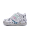 Zapatillas de casa niña Zapy barefoot color gris con estampado de unicornio y arco iris pantuflas de calzado respetuoso gama Zapyflex step easy muy comodas flexibles y calentitas con cierre de tira adherente made in Spain - Ítem2