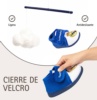 Zapatillas de casa niño Marpen oficiales del Real Madrid color blanc0 y azul con escudo del Madrid pantuflas oficiales y originales del Real Madrid muy comodas y calentitas ideales para regalar y disfrutar del partido de futbol en casa made in Spain - Ítem1