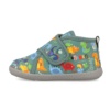 Zapatillas de casa niño de la marca Garvalin barefoot color verde con estampado de dinosaurios pantuflas para gateo y primeros pasos muy comodas flexibles y calentitas calzado respetuoso con cierre de tira adherente para perfecto ajuste by Garvalin - Ítem2